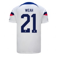 Billiga Förenta staterna Timothy Weah #21 Hemma fotbollskläder VM 2022 Kortärmad